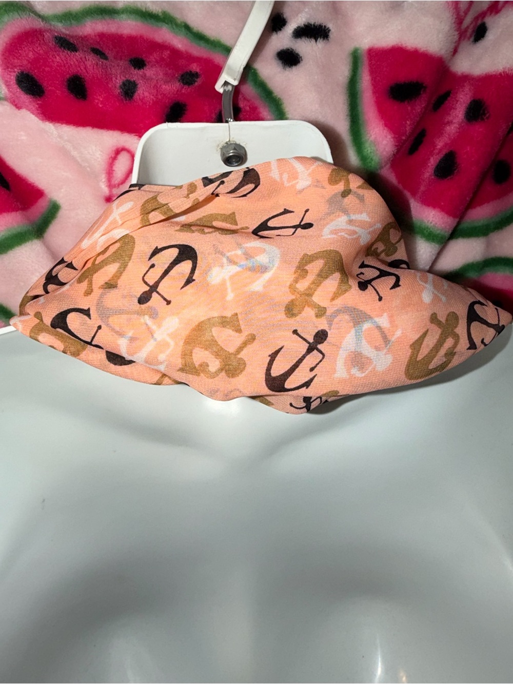 🧡 Anchor Print Infinity Scarf - Picture 3 of 4